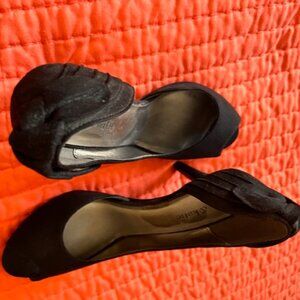 Kelly & Katie Black Bow‑Back Heels